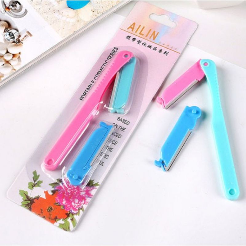 Dao Cạo Lông Mày Sắc Bén Kèm 1 Lưỡi Thay Thế, Nhỏ Gọn, Dễ Sử Dụng