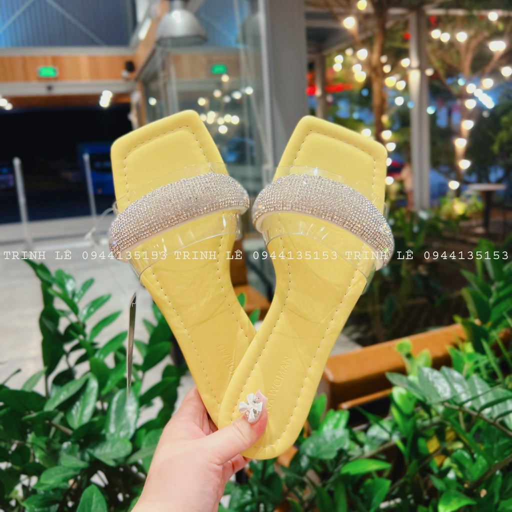 DÉP QUAI NGANG NỮ ĐÍNH ĐÁ TRINH LÊ SHOP GIÀY DÉP TL04