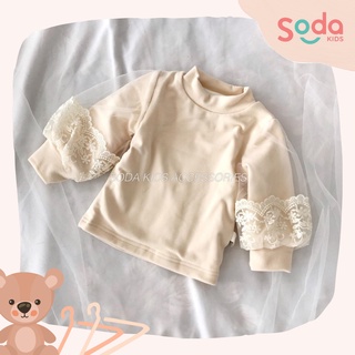 Áo tay ren bồng cổ 3 phân cho bé gái