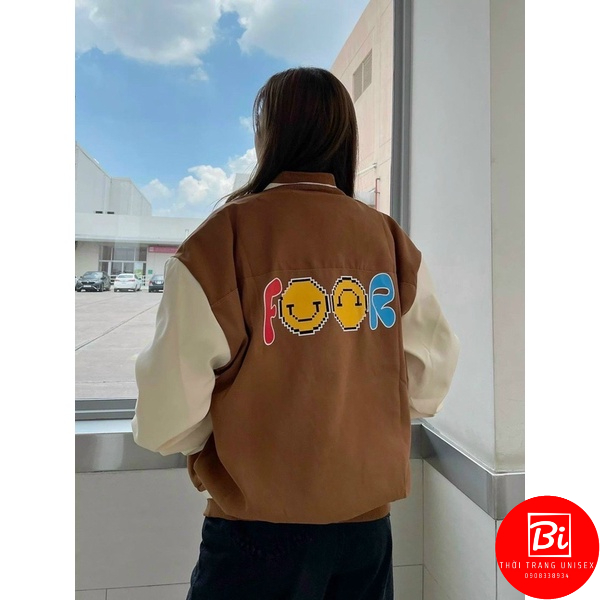 Áo Khoác Bóng Chày Phom Rộng Unisex_Chất Da Lộn 2 Lớp_Lót Vải Dù Loại 1 Mát Mịn_Bo Len Dệt Kim Cao Cấp_AK55