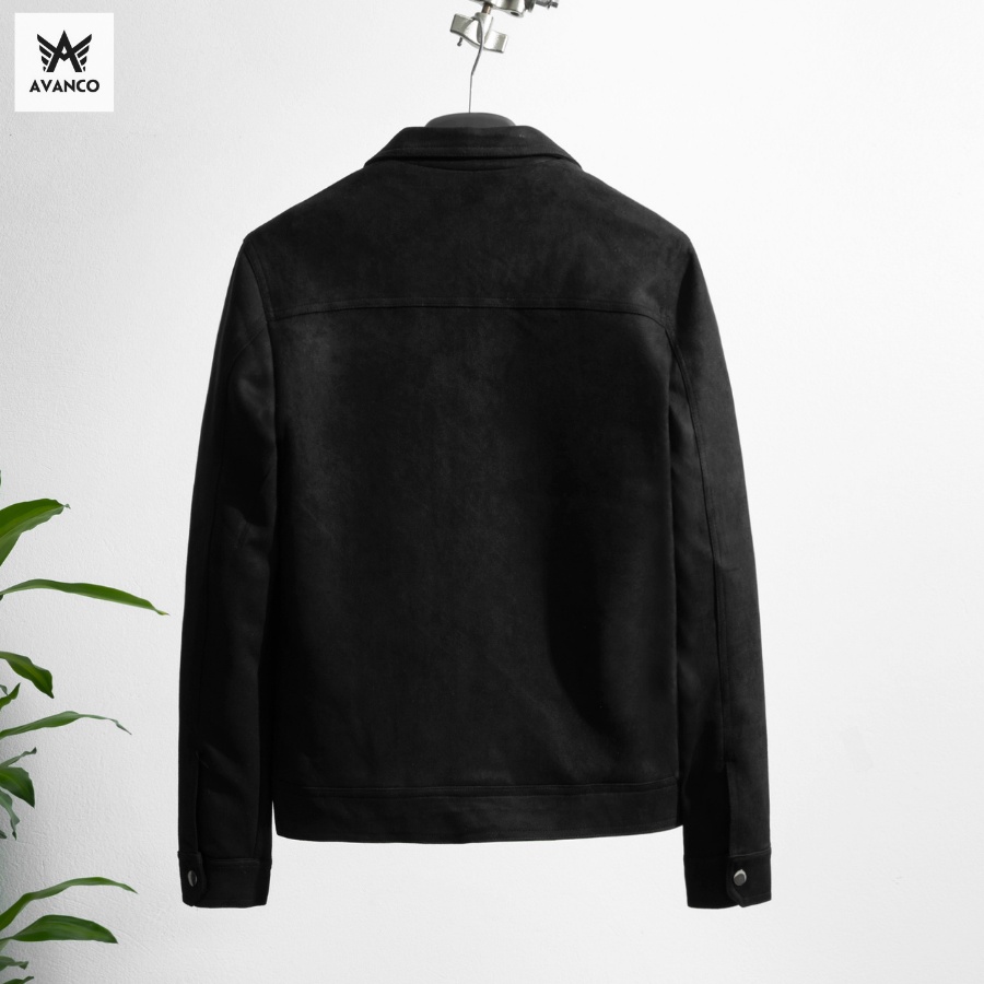 Áo khoác nam da lộn Jacket Avanco cổ bẻ mùa đông 2023, mặc lên dáng cực đẹp - DL23