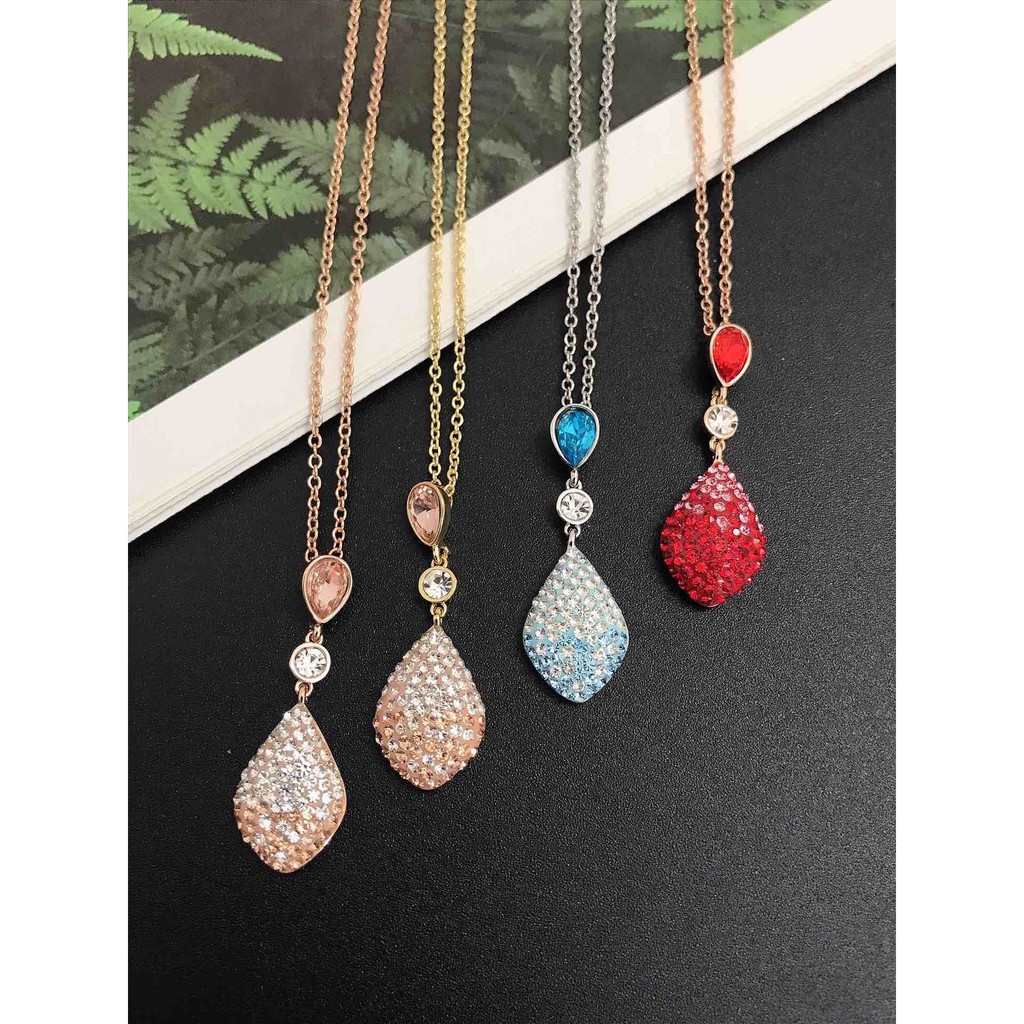 [Original] Swarovski FUN FUN has a gradual change of tone and elegant feminine necklace as a gift for my girlfriend s925 silver fashion jewelry