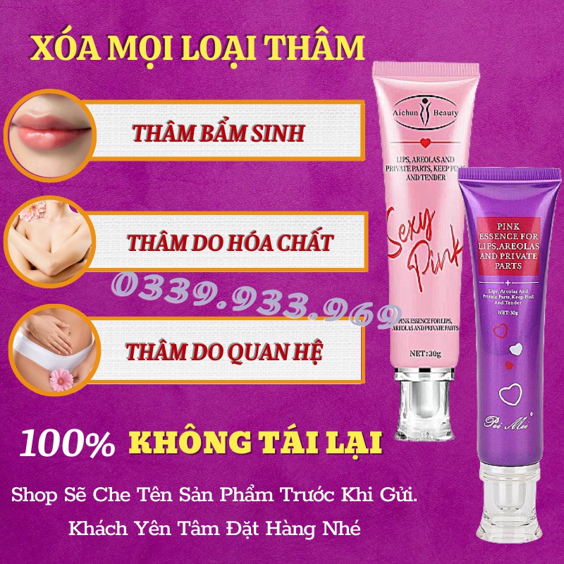 Kem Chống Thâm Môi - Làm Hồng Môi, Nhũ Hoa, Vùng Kín Sexy Pink 30g