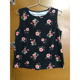 Áo thun cotton hoa sát nách (thanh lý -ảnh tự chụp)