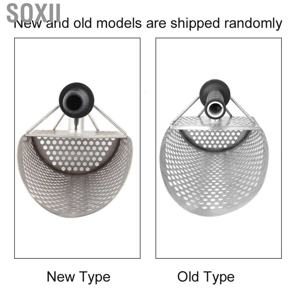 Soxii Beach Sand Scoop  Stainless Steel Lightweight Enhanced Gold Nugget Visibility for Clay Water Surf Lines