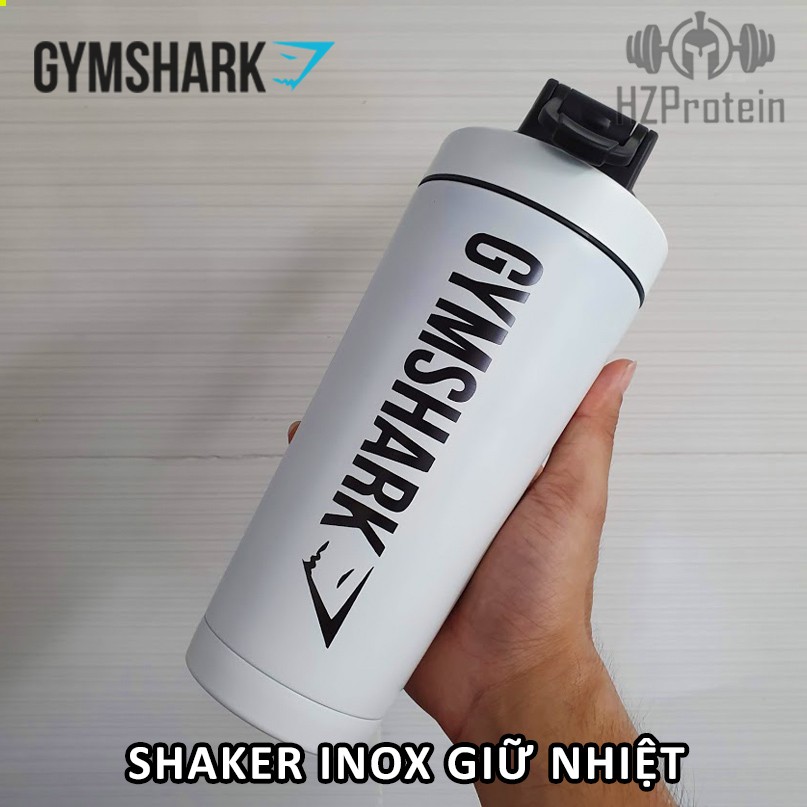 [Freeship 40k] SHAKER INOX GYMSHARK - Bình lắc Inox giữ nhiệt siêu bền Gym shark