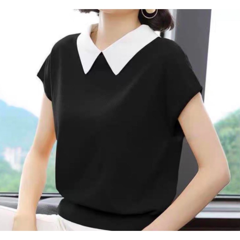 Áo thun tay ngắn dáng rộng thời trang mùa hè cho phụ nữ trung niên