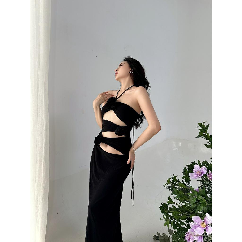 Đầm Body Cut Out Hoa Hồng Heri Dress LSEOUL V23041517 Sang Trọng Gợi Cảm Phù Hợp Đi Tiệc