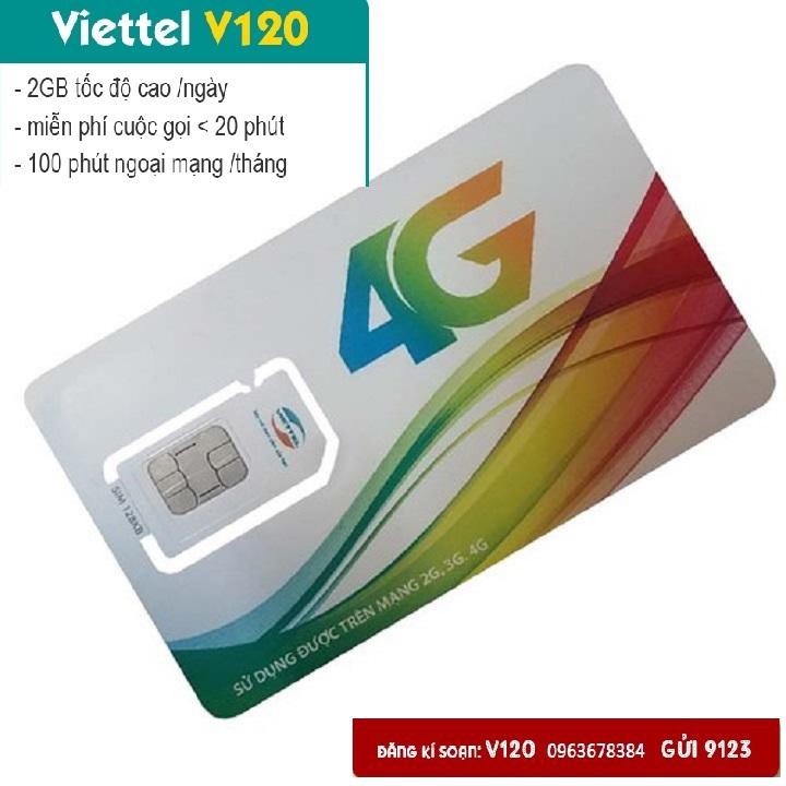 Sim 3G/4G Nhà Mạng Viettel , Gói Cước Siêu Data Miễn Phí Nghe Gọi nỘI - Ngoại Mạng