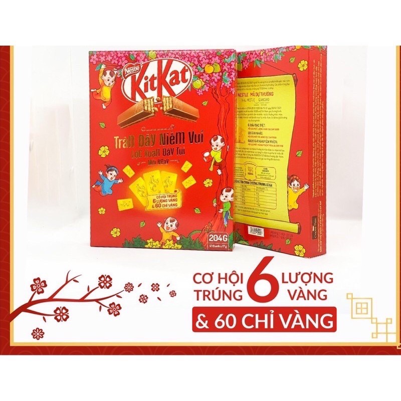 [Tết 2021] hộp Kitkat xuân đẹp đẻ 204g