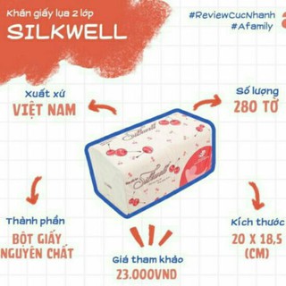 Giấy ăn rút luạ silkwell táo đỏ 280 tờ