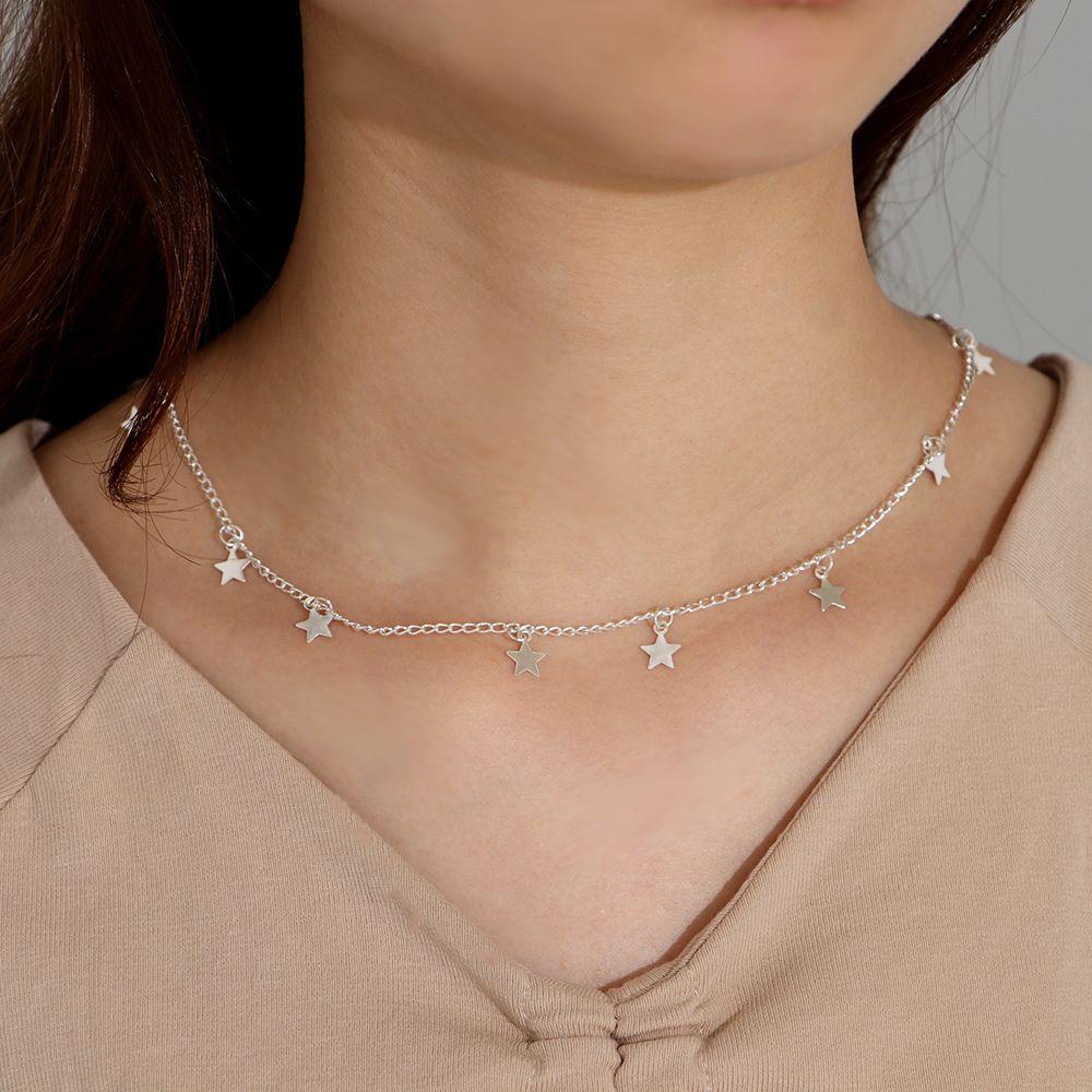 EUCA Vòng Cổ Choker Hình Ngôi Sao Đơn Giản Cho Nữ