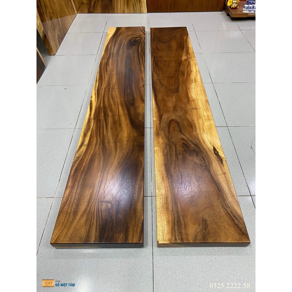 Mặt Gỗ Me Tây Dài 2m Rộng 35cm Dày 5cm Phù Hợp Làm Băng Ghế, Quầy Bar, Kệ Sách, Kệ Tivi, Bàn Học.