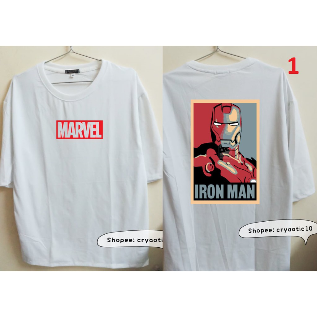 [NHIỀU MẪU - CÓ SIZE] Áo tay lửng Marvel Avengers End Game Iron Man Captain America unisex