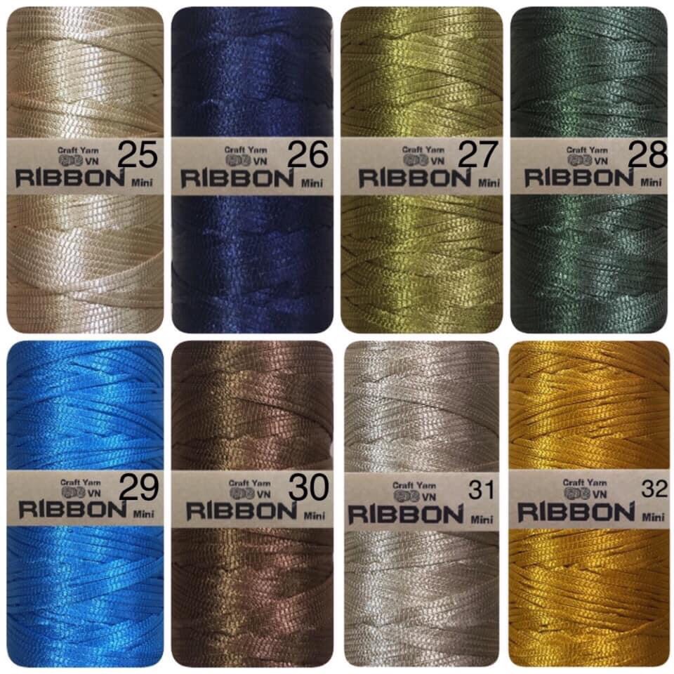 Sợi ribbon mini Craft Yarn 100gr chuyên móc mũ, túi, giày - Tiệm nhà Lam