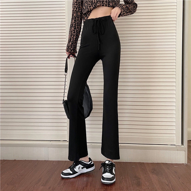 Quần Dài Thun Ôm Lưng Cạp Cao, Ống Loe HOT - BT Fashion  + Video, Hình Thật