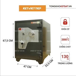 Két sắt việt tiệp siêu cường kvt54sc chống cháy khoá cơ đổi mã cao cấp bền đẹp an toàn