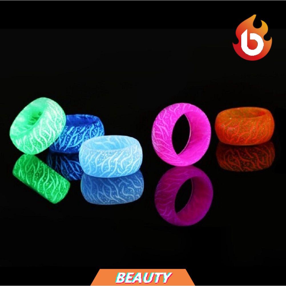 Nhẫn đeo tay bằng gỗ và hợp kim phát sáng nhiều màu