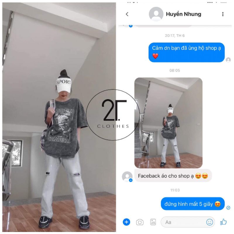 [Mã SKAMFSW175 giảm 10K đơn 50K] Áo Thun Loang Cotton Was TERRIFIED (nam nữ mặc được) hình thật 2t clothes