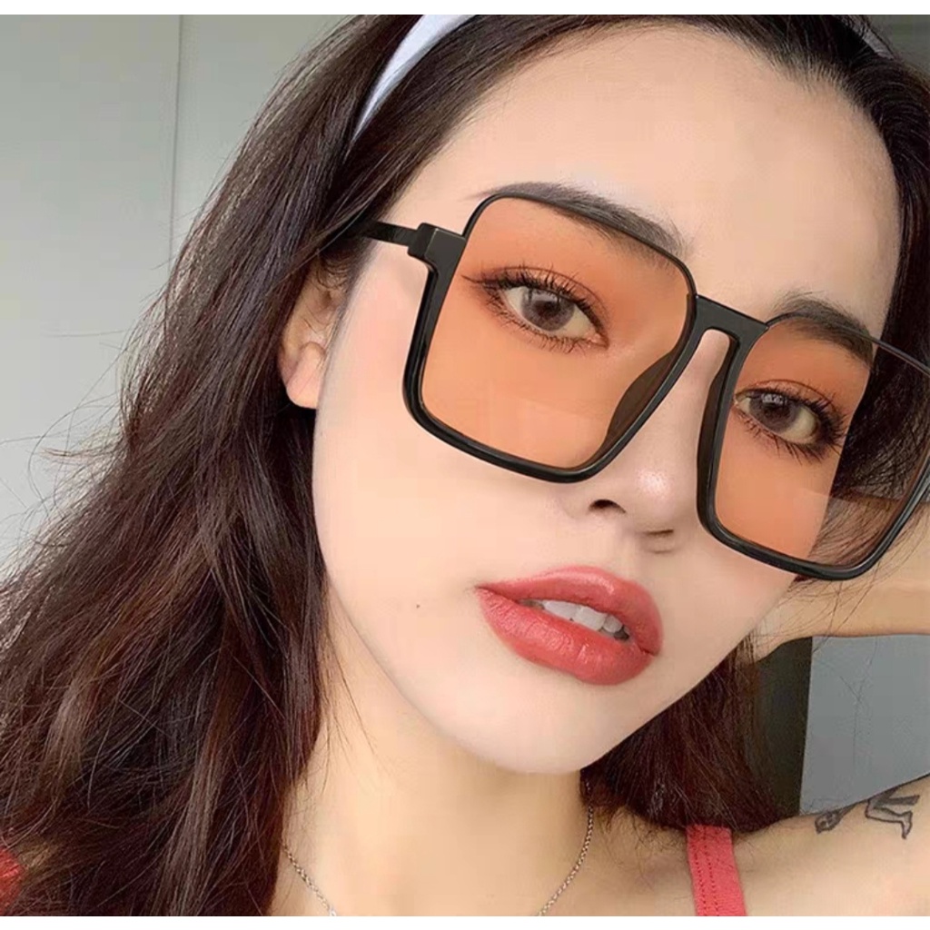 Kính Mát Mắt Vuông Viền Nửa Thời Trang