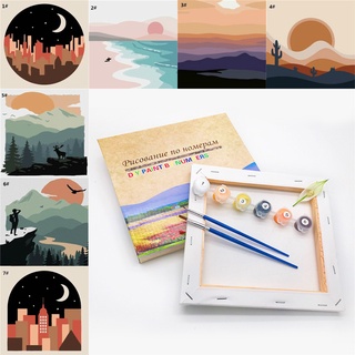 DIY Digital Oil Painting Children Painting Acrylic Paint Cartoon Animation Landscape Character Wall Decoration Painting
