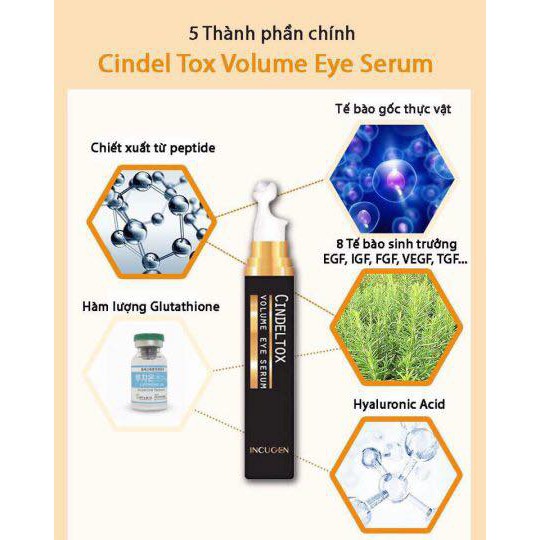 Thanh lăn mắt truyền trắng, xoá nhăn Cindeltox Volume Eye Serum | BigBuy360 - bigbuy360.vn