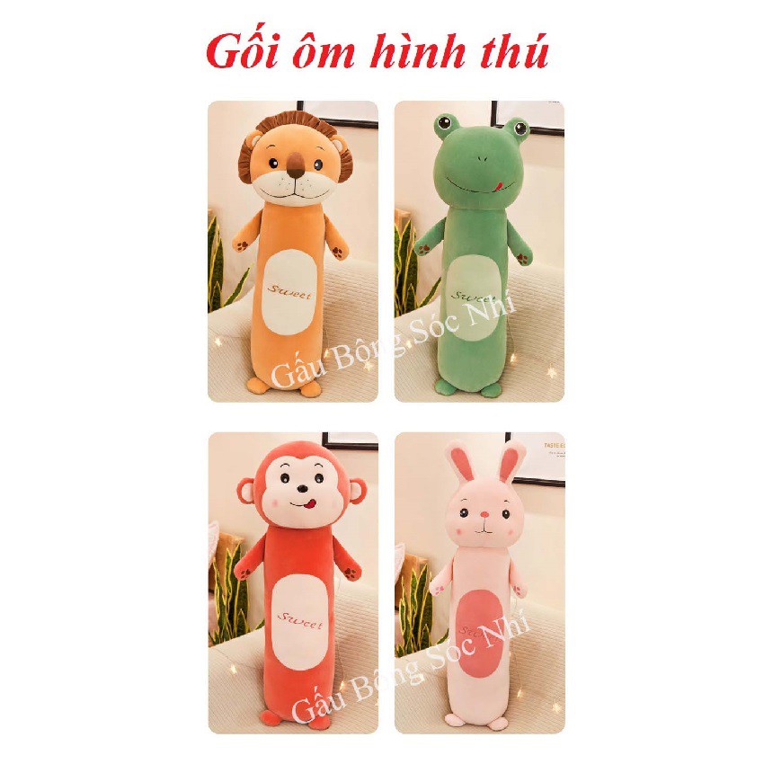 Gối ôm cho bé, gối ôm hình thú siêu mềm và an toàn cho trẻ nhỏ