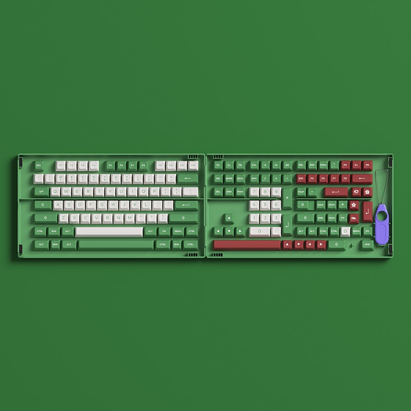 Set keycap AKKO Matcha Red Bean (PBT Double-Shot/ASA profile/158 nút)