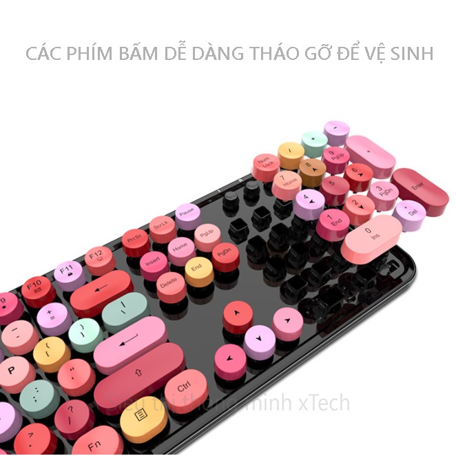 Combo bàn phím chuột không dây MOFii Sweet chính hãng có sẵng