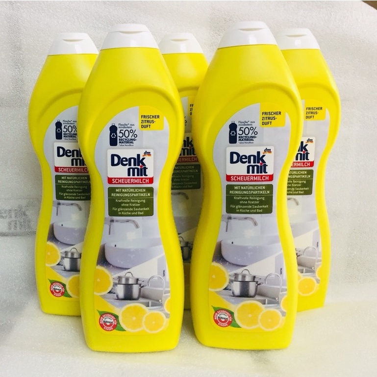 Chai dung dịch tẩy rửa đa năng Denkmit chai 750ml tẩy rửa inox, bồn rửa, lavabo làm sạch vết ố, oxi hóa xoong nồi inox