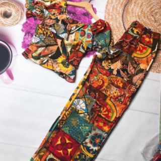 Set bộ lụa thổ cẩm cao cấp có mút ngực