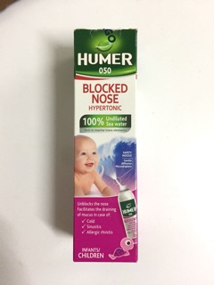 Xịt mũi chống ngạt HUMER Blocked Nose trẻ em trên 1 tháng
