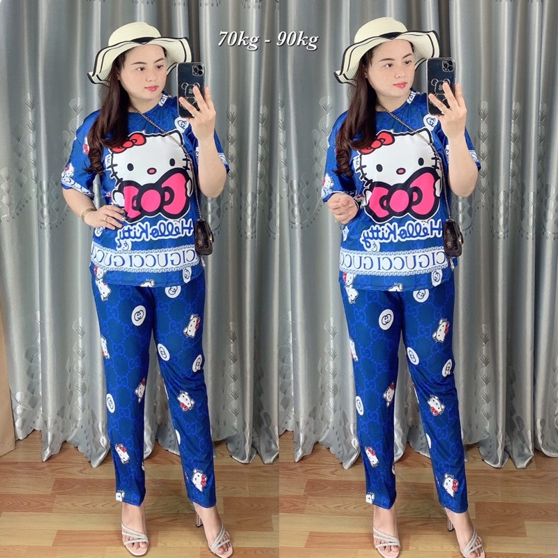 Bộ dài thun lạnh 4 chiều Bigsize 60-90kg