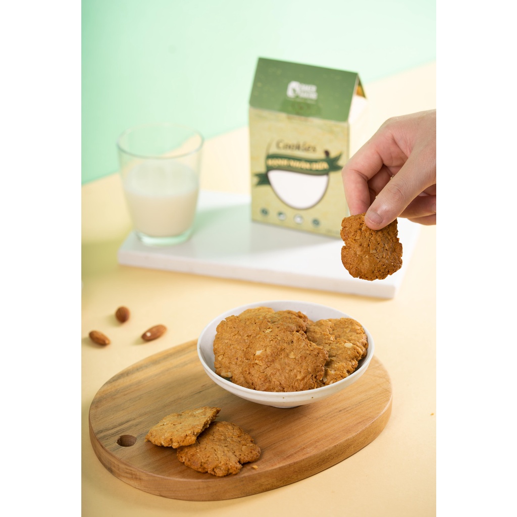 Bánh Cookies Hạnh nhân dừa BakerBaking - Healthy Eatclean 500g