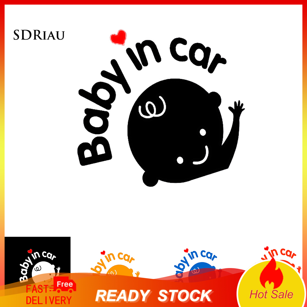 Nhãn dán trang trí xe hơi dòng chữ Baby In Car độc đáo