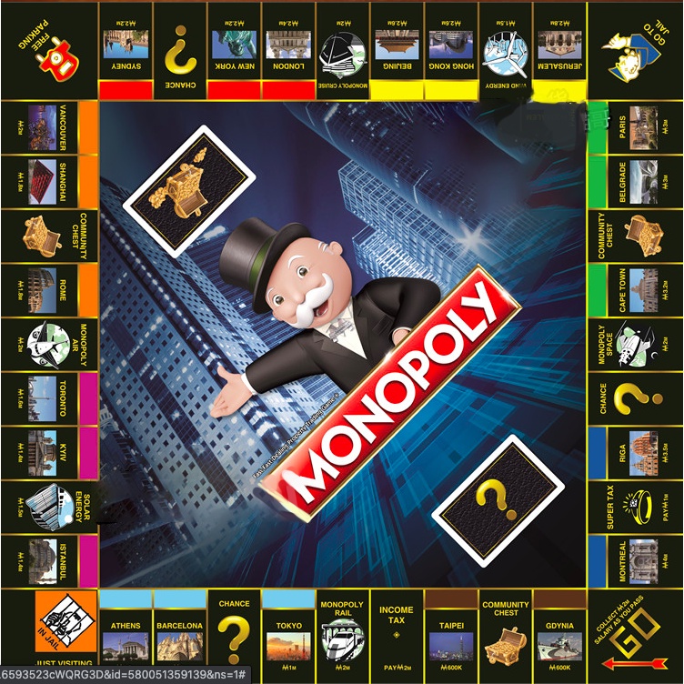 Cờ Tỷ Phú Monopoly 4.0 Có Máy Ngân Hàng điện tử quẹt thẻ ATM tự động,Bộ Board game monopoly