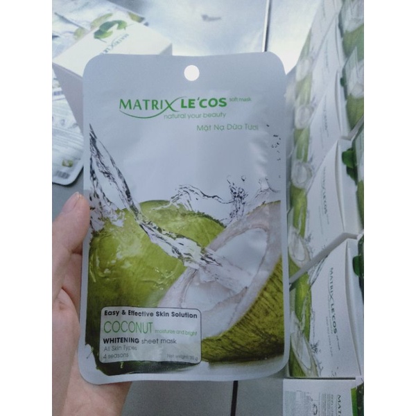 Mặt nạ làm đẹp từ tinh chất Dừa tươi Matrix Le'cos 30g