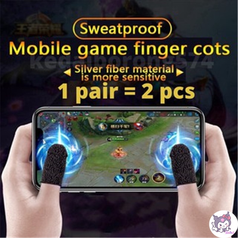 1 Cặp Bao Ngón Tay Loại Bỏ Mồ Hôi Cho Chơi Game Pubg Mobile Legends