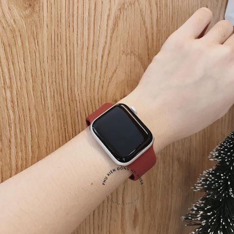 [ HOT - ĐỎ ĐÔ] DÂY CAO SU ĐỎ ĐÔ APPLE WATCH ,T500plus ,HW12..Đủ size 38mm 40mm 41mm 42mm 44mm 45mm