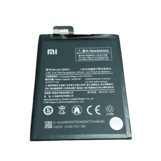 Pin Xịn Cho Xiaomi MiMax 2 BM50 Bảo Hành 6 Tháng đổi mới.