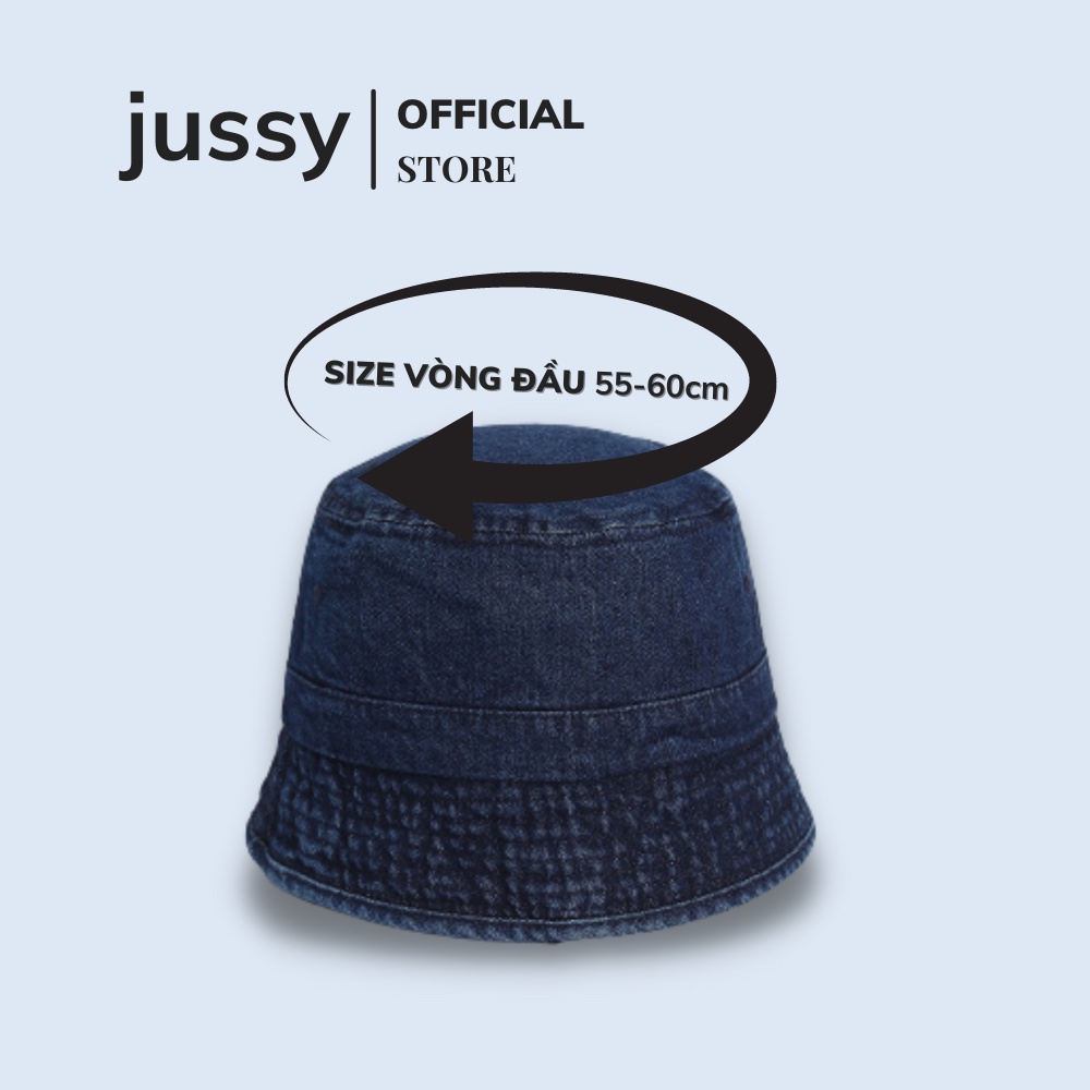 Nón Tai Bèo Vành Cụp Jeans Lỗ Trơn Basic Jussy Official Kiểu Mũ Bucket Nam Nữ Unisex Vải Jean Dày Dặn Form Đẹp