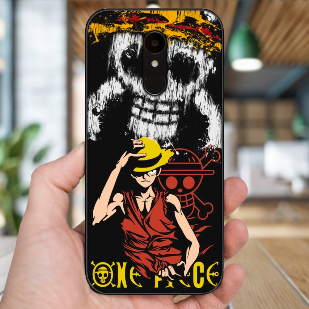 Ốp lưng Xiaomi Redmi 5 viền đen in hình Luffy One Piece