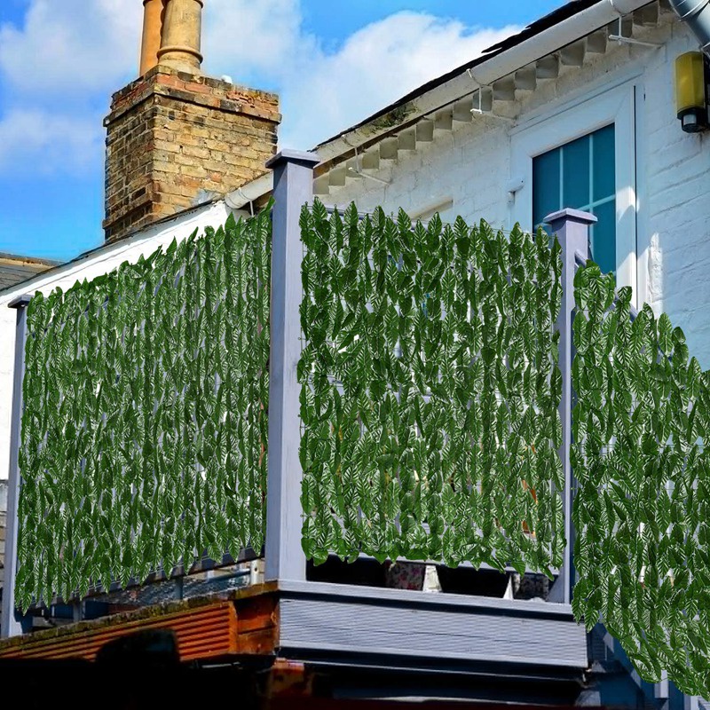 Hàng Rào Lá Thường Xuân Nhân Tạo Kích Thước 0.5X3M Trang Trí Vườn Cây