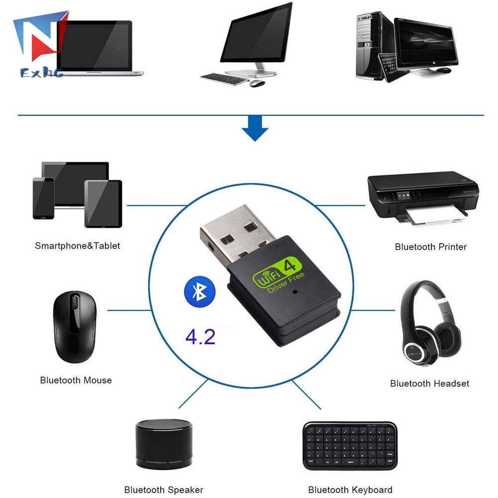 Usb Wifi Bluetooth Chất Lượng Cao Cho Pc Laptop @ My