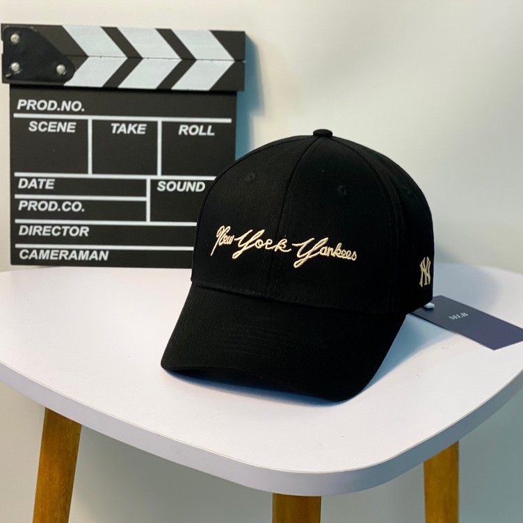 Mũ lưỡi trai, Nón kết xuất khẩu Zeni Stor màu đen thêu chữ nổi N.Y ( New York Yankees ) Siêu HOT Freeship, Full Hộp