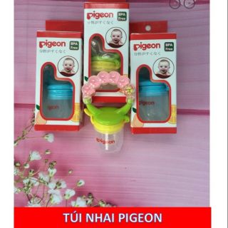Túi nhai ăn dặm chống hóc pigeon/giúp bé tập ăn dặm,ăn hoa quả