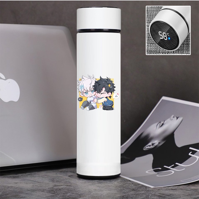 Bình giữ nhiệt đựng nước in hình Người đại diện thời gian tiện lợi xinh xắn anime chibi