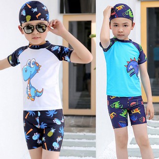 [Hình Thật] Đồ bơi bé trai quần áo cộc (Tặng Mũ Bơi) BK-339h