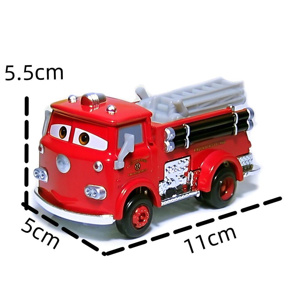 Newest 11cm Disney Cars Red Fire Truck Kids Toy Model Boy Girl Babys Kids Birthday Xmas Gifts Room Decoration