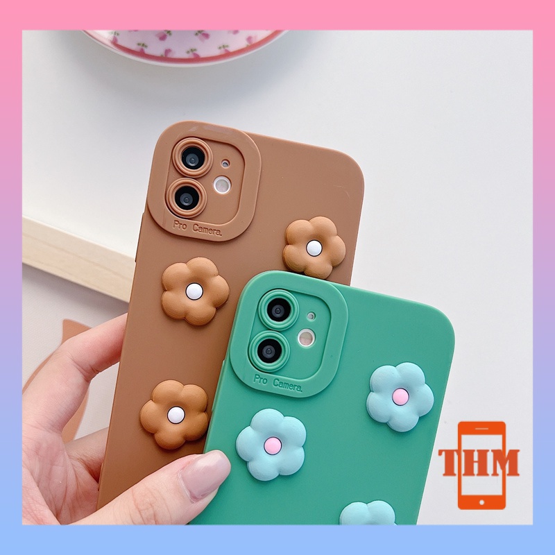 ốp iphone Điện Thoại TPU Hình Hoa Nhỏ Nâu 6/6plus/6s/6splus/7/7plus/8/8plus/x/xr/xs/11/12/13/pro/max/plus/promax/-072